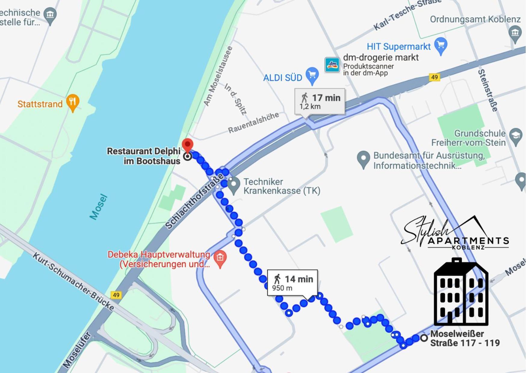 Special Apartment - Stadtnah, Balkon, Parkplatz, E-Ladestation, Gitterbox Fuer Fahrraeder, Fitnessstudio Кобленц Экстерьер фото